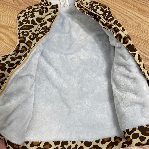 Gymboree Fleece Lined Cheetah Print Vest Small - Picture 4 of 5